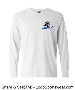 White Long Sleeve Comfort Colors with Arm Imprint 3-sided Design Zoom